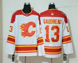 Adidas Muž Calgary Flames #13 Johnny Gaudreau Bílý 2019 Heritage Klasický Sešitý NHL Dres