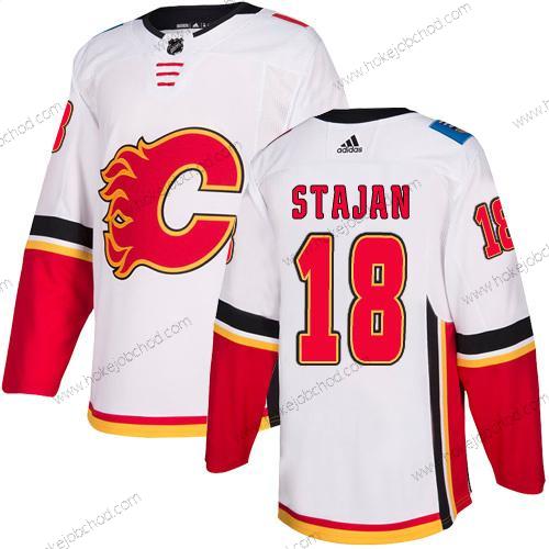 Adidas Muž Calgary Flames #18 Matt Stajan Bílý Venkovní Autentické NHL Dres