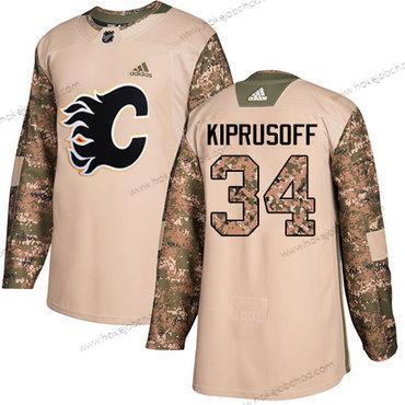 Adidas Muž Calgary Flames #34 Miikka Kiprusoff Camo Autentické 2017 Veterans Day Sešitý NHL Dres