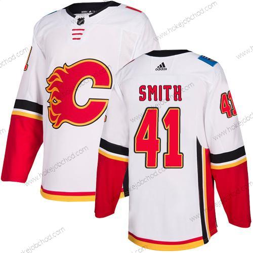 Adidas Muž Calgary Flames #41 Mike Smith Bílý Venkovní Autentické NHL Dres