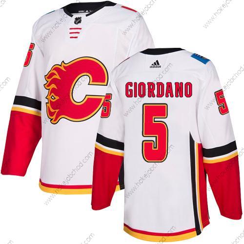 Adidas Muž Calgary Flames #5 Mark Giordano Bílý Venkovní Autentické NHL Dres