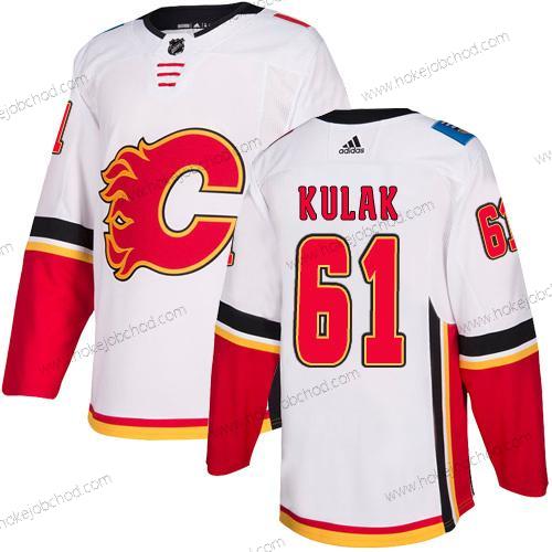 Adidas Muž Calgary Flames #61 Brett Kulak Bílý Venkovní Autentické NHL Dres