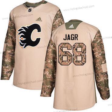 Adidas Muž Calgary Flames #68 Jaromir Jagr Camo Autentické 2017 Veterans Day Sešitý NHL Dres