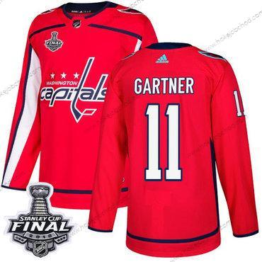 Adidas Muž Capitals #11 Mike Gartner Červené Domácí Autentické 2018 Stanley Cup Final Sešitý NHL Dres