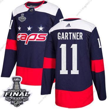 Adidas Muž Capitals #11 Mike Gartner Námořnictvo Autentické 2018 Stadium Series Stanley Cup Final Sešitý NHL Dres