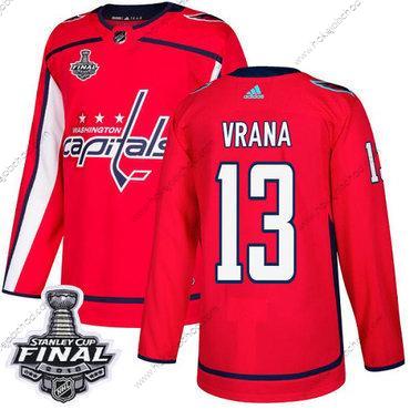 Adidas Muž Capitals #13 Jakub Vrana Červené Domácí Autentické 2018 Stanley Cup Final Sešitý NHL Dres