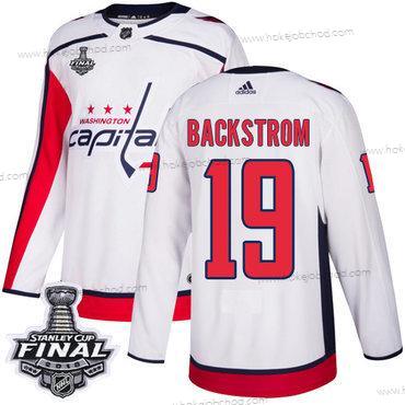 Adidas Muž Capitals #19 Nicklas Backstrom Bílý Road Autentické 2018 Stanley Cup Final Sešitý NHL Dres