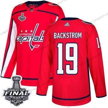 Adidas Muž Capitals #19 Nicklas Backstrom Červené Domácí Autentické 2018 Stanley Cup Final Sešitý NHL Dres