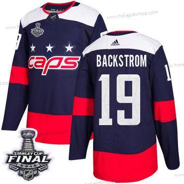 Adidas Muž Capitals #19 Nicklas Backstrom Námořnictvo Autentické 2018 Stadium Series Stanley Cup Final Sešitý NHL Dres