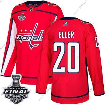 Adidas Muž Capitals #20 Lars Eller Červené Domácí Autentické 2018 Stanley Cup Final Sešitý NHL Dres