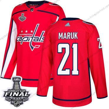 Adidas Muž Capitals #21 Dennis Maruk Červené Domácí Autentické 2018 Stanley Cup Final Sešitý NHL Dres