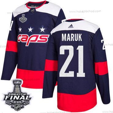 Adidas Muž Capitals #21 Dennis Maruk Námořnictvo Autentické 2018 Stadium Series Stanley Cup Final Sešitý NHL Dres