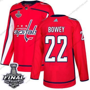 Adidas Muž Capitals #22 Madison Bowey Červené Domácí Autentické 2018 Stanley Cup Final Sešitý NHL Dres