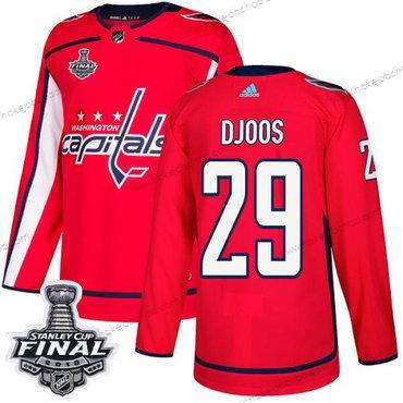 Adidas Muž Capitals #29 Christian Djoos Červené Domácí Autentické 2018 Stanley Cup Final Sešitý NHL Dres