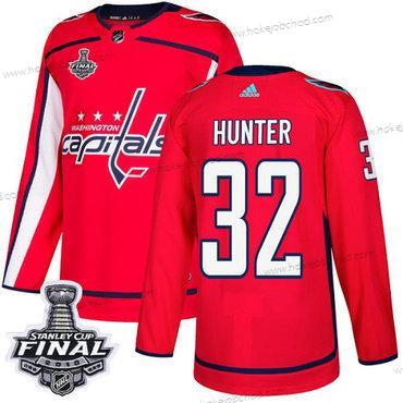 Adidas Muž Capitals #32 Dale Hunter Červené Domácí Autentické 2018 Stanley Cup Final Sešitý NHL Dres