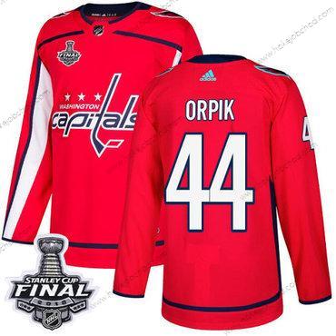 Adidas Muž Capitals #44 Brooks Orpik Červené Domácí Autentické 2018 Stanley Cup Final Sešitý NHL Dres