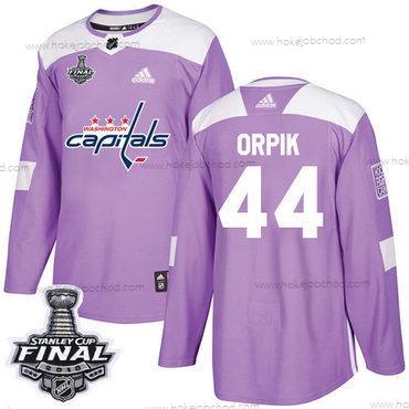 Adidas Muž Capitals #44 Brooks Orpik Nachový Autentické Bojuje proti rakovině 2018 Stanley Cup Final Sešitý NHL Dres