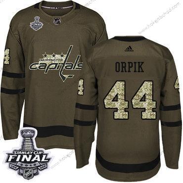 Adidas Muž Capitals #44 Brooks Orpik Zelená Salute to Service 2018 Stanley Cup Final Sešitý NHL Dres