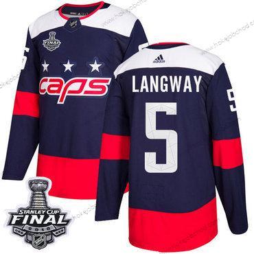 Adidas Muž Capitals #5 Rod Langway Námořnictvo Autentické 2018 Stadium Series Stanley Cup Final Sešitý NHL Dres