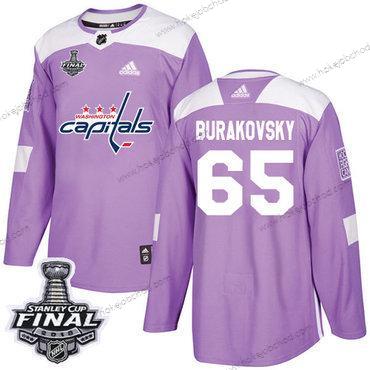 Adidas Muž Capitals #65 Andre Burakovsky Nachový Autentické Bojuje proti rakovině 2018 Stanley Cup Final Sešitý NHL Dres