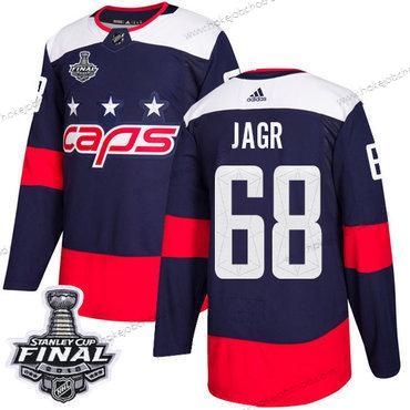 Adidas Muž Capitals #68 Jaromir Jagr Námořnictvo Autentické 2018 Stadium Series Stanley Cup Final Sešitý NHL Dres