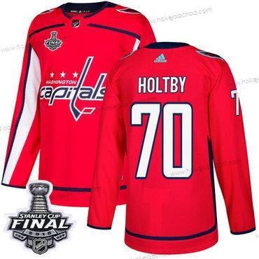 Adidas Muž Capitals #70 Braden Holtby Červené Domácí Autentické 2018 Stanley Cup Final Sešitý NHL Dres