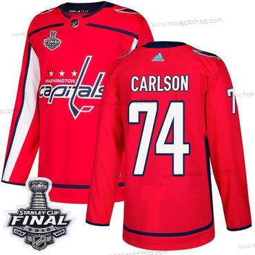 Adidas Muž Capitals #74 John Carlson Červené Domácí Autentické 2018 Stanley Cup Final Sešitý NHL Dres