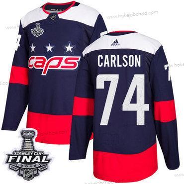 Adidas Muž Capitals #74 John Carlson Námořnictvo Autentické 2018 Stadium Series Stanley Cup Final Sešitý NHL Dres