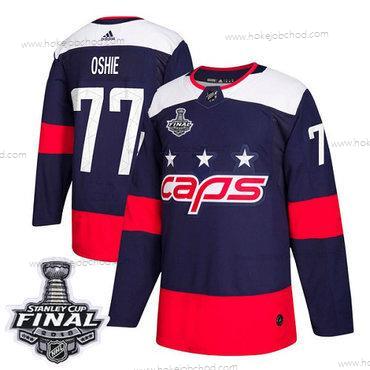 Adidas Muž Capitals #77 T. J. Oshie Námořnictvo Autentické 2018 Stadium Series Stanley Cup Final Sešitý NHL Dres