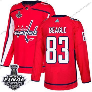 Adidas Muž Capitals #83 Jay Beagle Červené Domácí Autentické 2018 Stanley Cup Final Sešitý NHL Dres