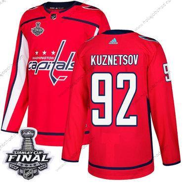 Adidas Muž Capitals #92 Evgeny Kuznetsov Červené Domácí Autentické 2018 Stanley Cup Final Sešitý NHL Dres