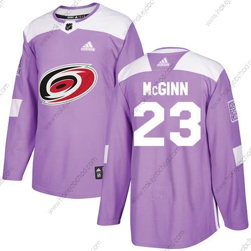 Adidas Muž Carolina Hurricanes #23 Brock Mcginn Nachový Autentické Bojuje proti rakovině Sešitý NHL Dres