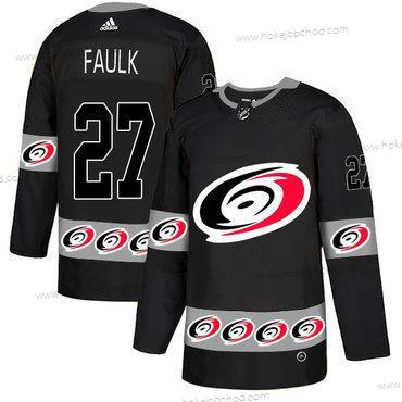 Adidas Muž Carolina Hurricanes #27 Justin Faulk Černá Tým Logos Dres