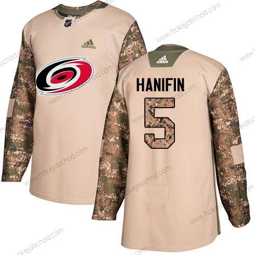 Adidas Muž Carolina Hurricanes #5 Noah Hanifin Camo Autentické 2017 Veterans Day Sešitý NHL Dres