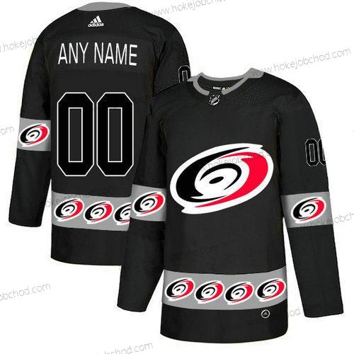 Adidas Muž Carolina Hurricanes Přizpůsobené Černá Tým Logos Dres