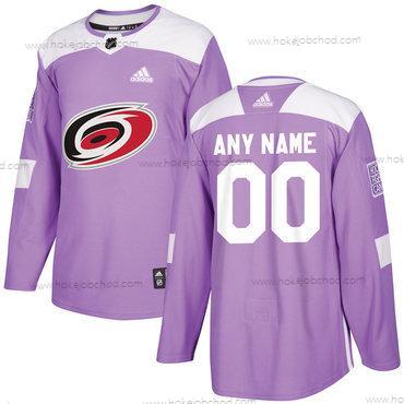 Adidas Muž Carolina Hurricanes Přizpůsobené Nachový Růžový Hokejový Bojuje proti rakovině Tréninkový Dres