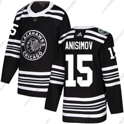 Adidas Muž Chicago Blackhawks #15 Artem Anisimov Černá Autentické 2019 Zimní Klasický Sešitý NHL Dres