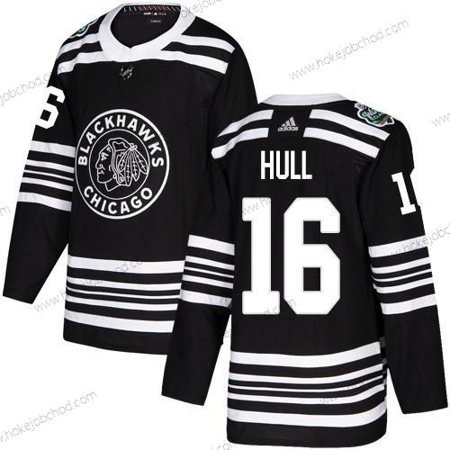 Adidas Muž Chicago Blackhawks #16 Bobby Hull Černá Autentické 2019 Zimní Klasický Sešitý NHL Dres