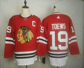 Adidas Muž Chicago Blackhawks #19 Jonathan Toews Domácí Autentické Červené Hráč Dres