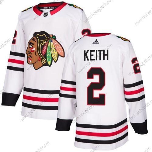 Adidas Muž Chicago Blackhawks #2 Duncan Keith Bílý Road Autentické Sešitý Hokejový Dres