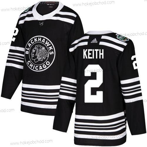 Adidas Muž Chicago Blackhawks #2 Duncan Keith Černá Autentické 2019 Zimní Klasický Sešitý NHL Dres