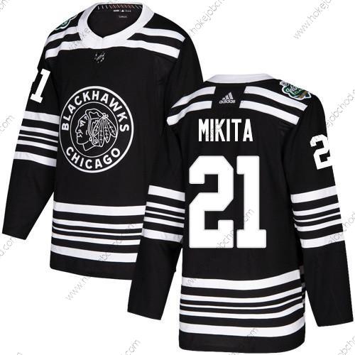 Adidas Muž Chicago Blackhawks #21 Stan Mikita Černá Autentické 2019 Zimní Klasický Sešitý NHL Dres