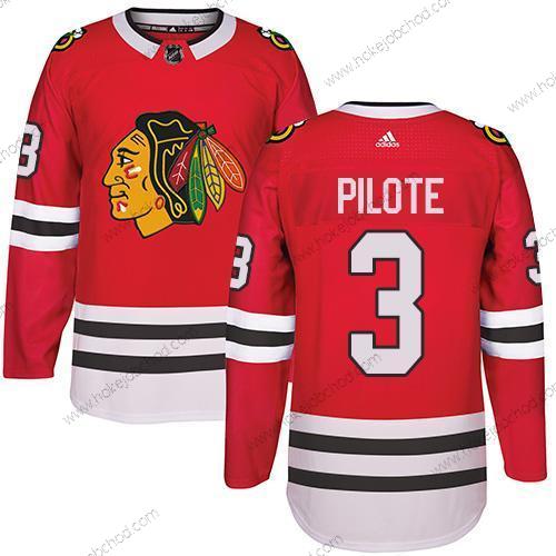 Adidas Muž Chicago Blackhawks #3 Pierre Pilote Červené Domácí Autentické Sešitý NHL Dres