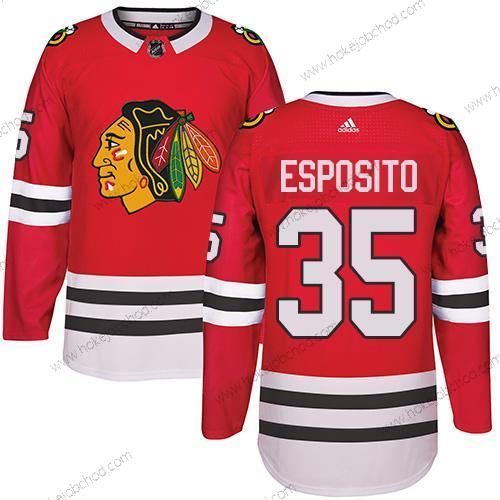 Adidas Muž Chicago Blackhawks #35 Tony Esposito Červené Domácí Autentické Sešitý NHL Dres