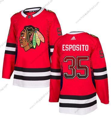 Adidas Muž Chicago Blackhawks #35 Tony Esposito Červené Dres