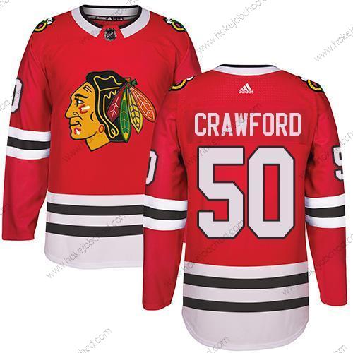 Adidas Muž Chicago Blackhawks #50 Corey Crawford Červené Domácí Autentické Sešitý NHL Dres