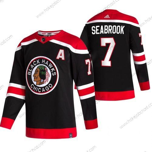 Adidas Muž Chicago Blackhawks #7 Brent Seabrook Černá 2020-21 Obrácený Retro Náhradní NHL Dres