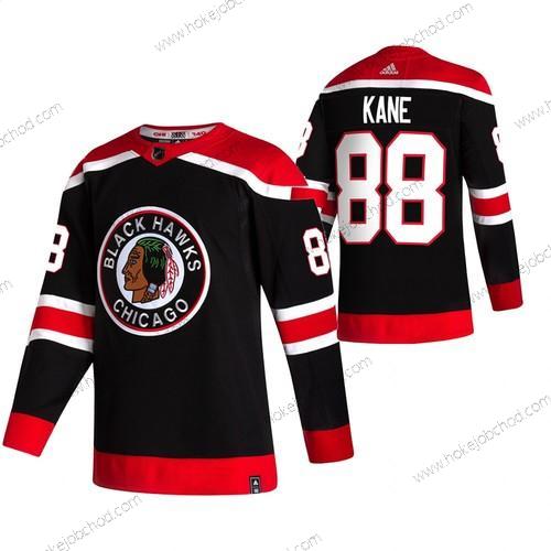 Adidas Muž Chicago Blackhawks #88 Patrick Kane Černá 2020-21 Obrácený Retro Náhradní NHL Dres