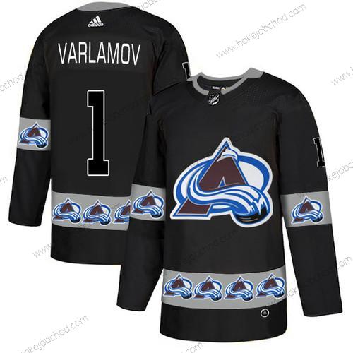 Adidas Muž Colorado Avalanche #1 Semyon Varlamov Černá Tým Logos Dres