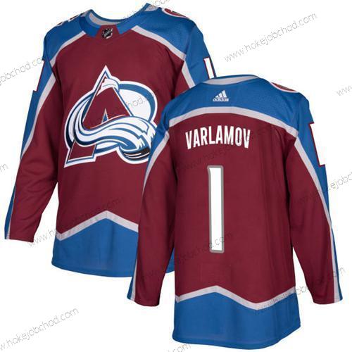 Adidas Muž Colorado Avalanche #1 Semyon Varlamov Domácí Červené Autentické Sešitý NHL Dres